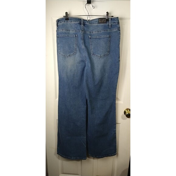 Earl Jeans Woman 16 Flare Medium Denim Casual 5 Pocket Norm Core - Picture 12 of 12